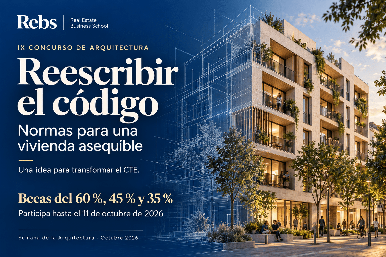 Convocatoria del IX concurso de arquitectura Rebs 2026: Reescribir el código, normas para una vivienda asequible.