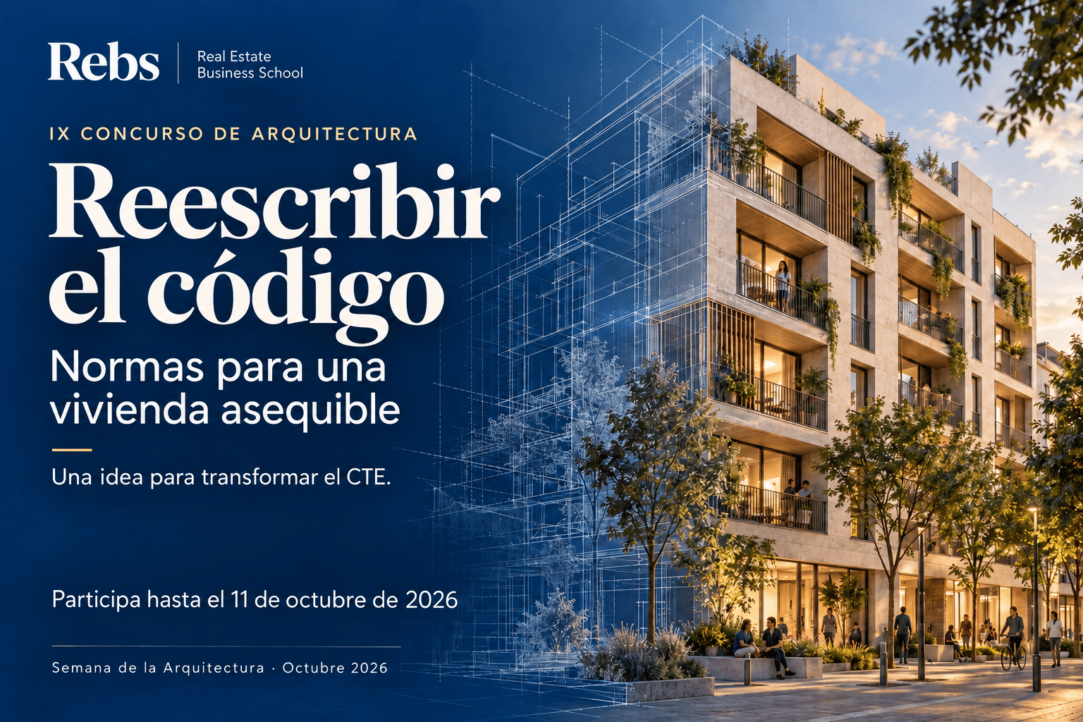 Convocatoria del IX concurso de arquitectura Rebs 2026: Reescribir el código, normas para una vivienda asequible.