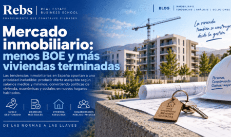 Mercado inmobiliario: menos BOE y más viviendas terminadas.
